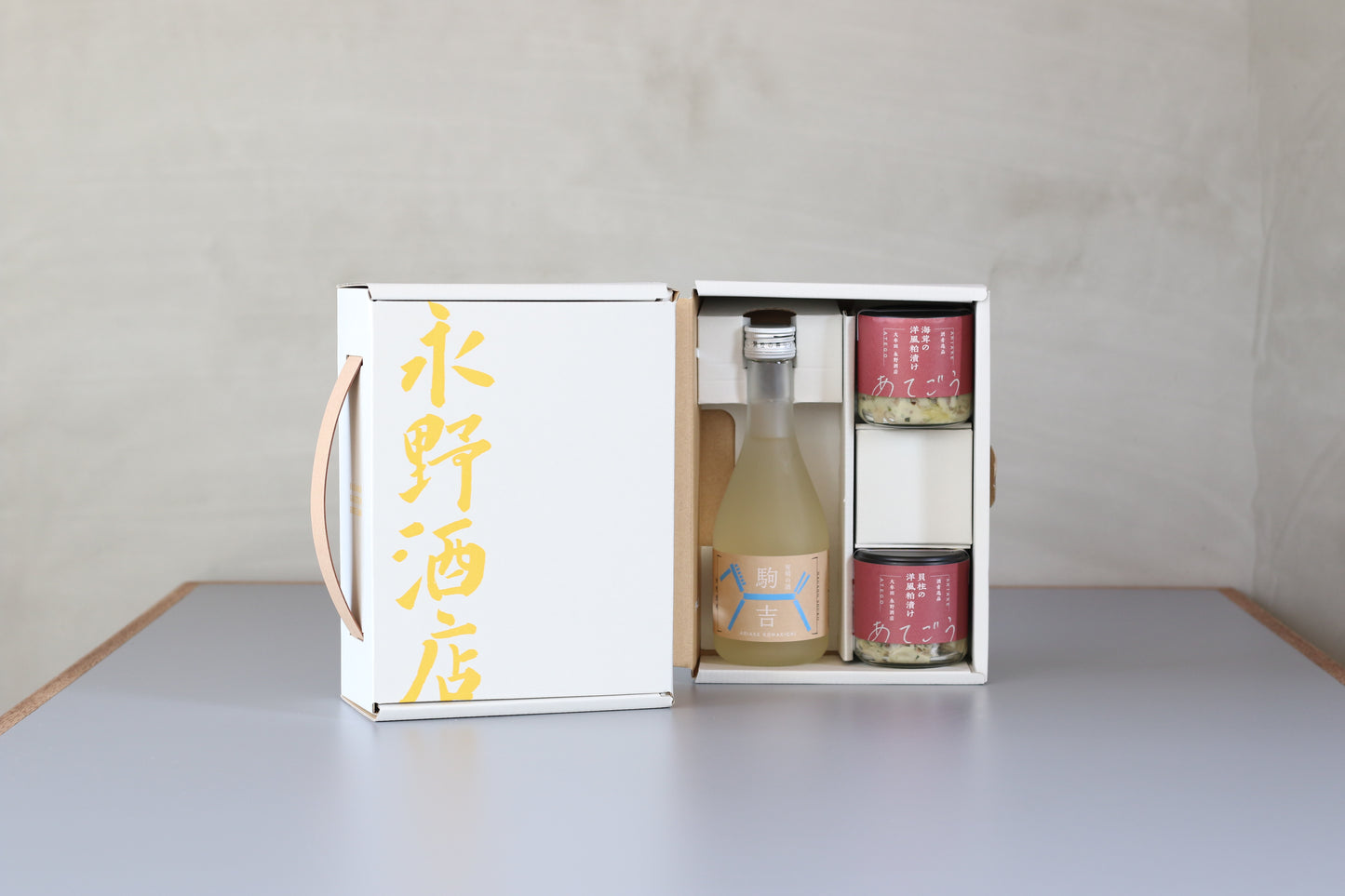 ★駒吉300ギフトセット 【駒吉300ml、貝柱&海茸の粕漬けセット】